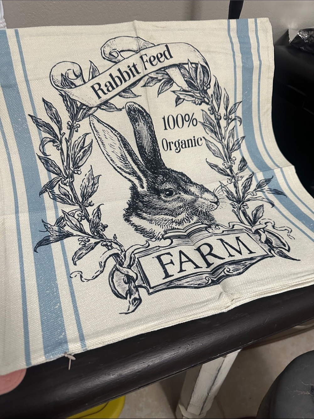 Farm Rabbit throw pillow covers set of 2 NWT